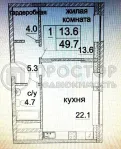 2-комнатная квартира, 50 м² - фото 11