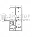 4-комнатная квартира, 75 м² - фото 15