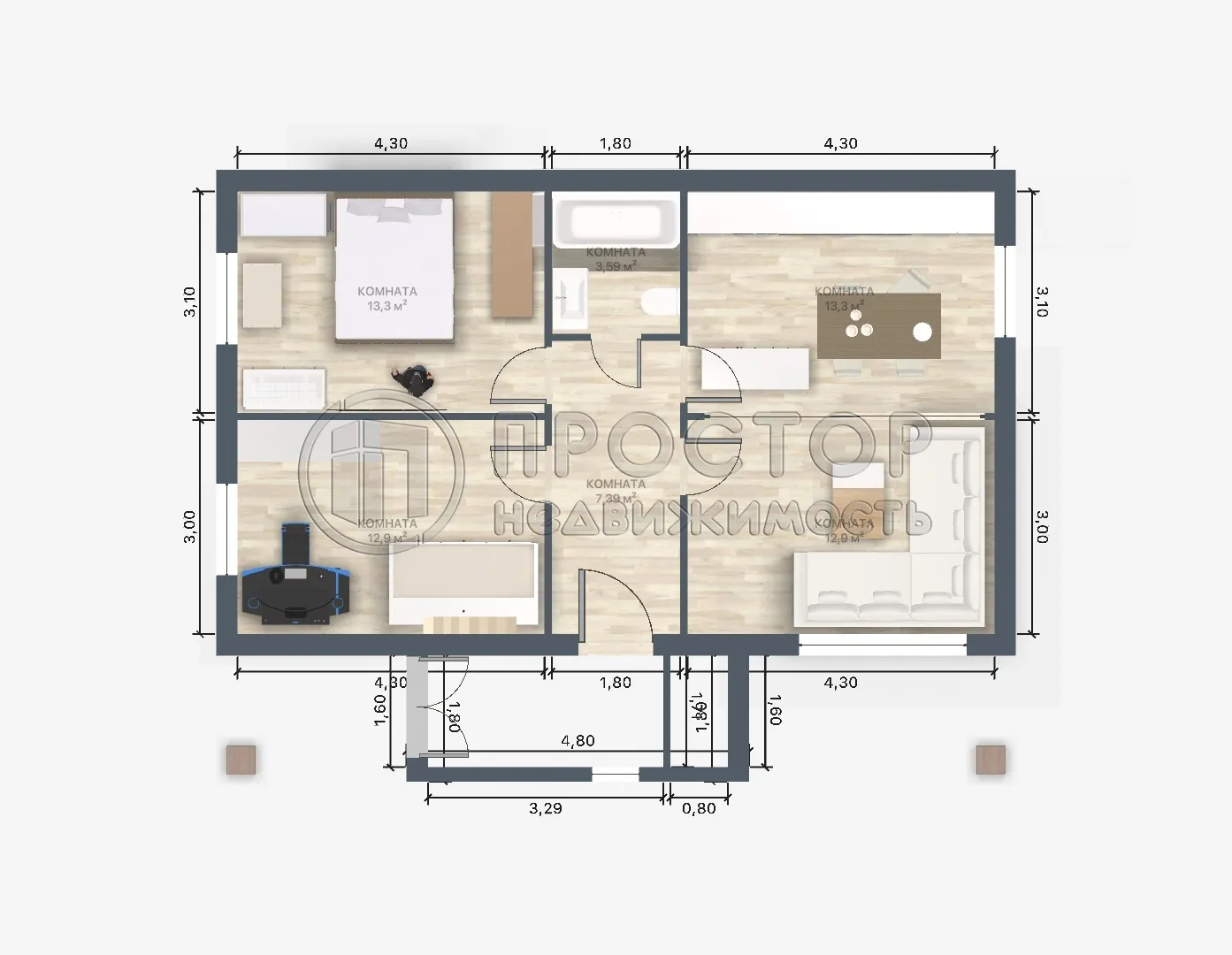 Дом, 74 м² - фото 12