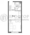 Студия, 21.5 м² - фото 17