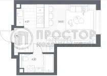 1-комнатная квартира, 29.8 м² - фото 34