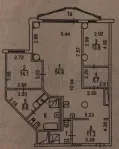 3-комнатная квартира, 136 м² - фото 67