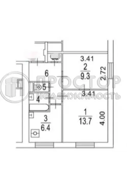 2-комнатная квартира, 38 м² - фото 8