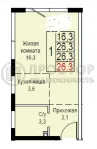 Студия, 26.3 м² - фото 9