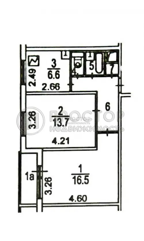 2-комнатная квартира, 46 м² - фото 20