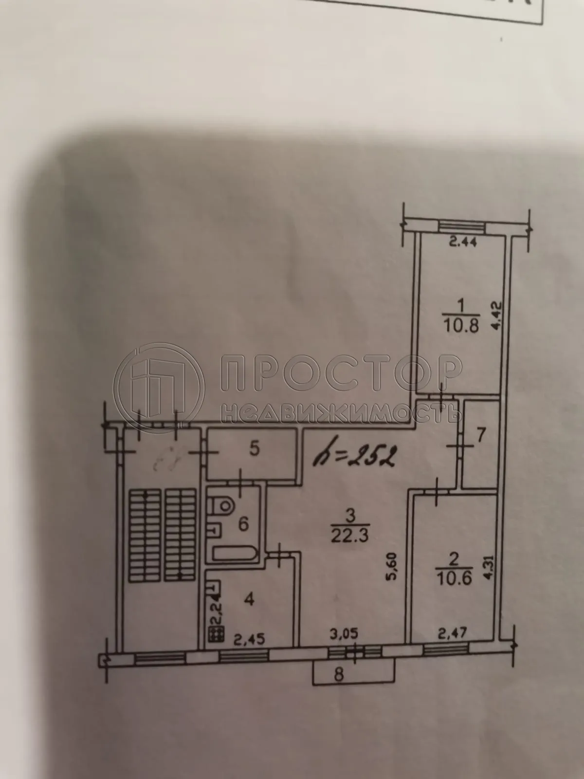 3-комнатная квартира, 58.4 м² - фото 30