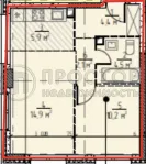 1-комнатная квартира, 42 м² - фото 25