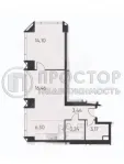 2-комнатная квартира, 47.4 м² - фото 63