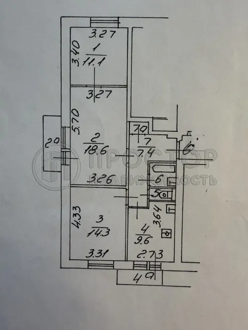 3-комнатная квартира, 60 м² - фото 40