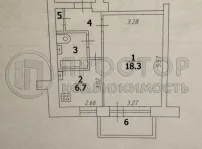 1-комнатная квартира, 35 м² - фото 21