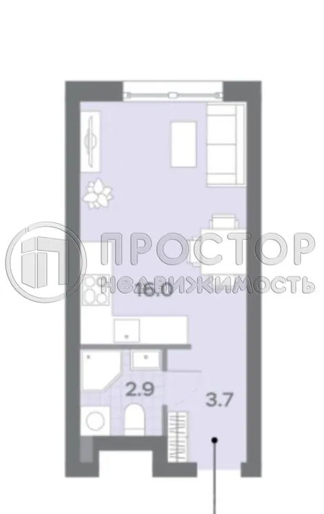 Студия, 22 м² - фото 4