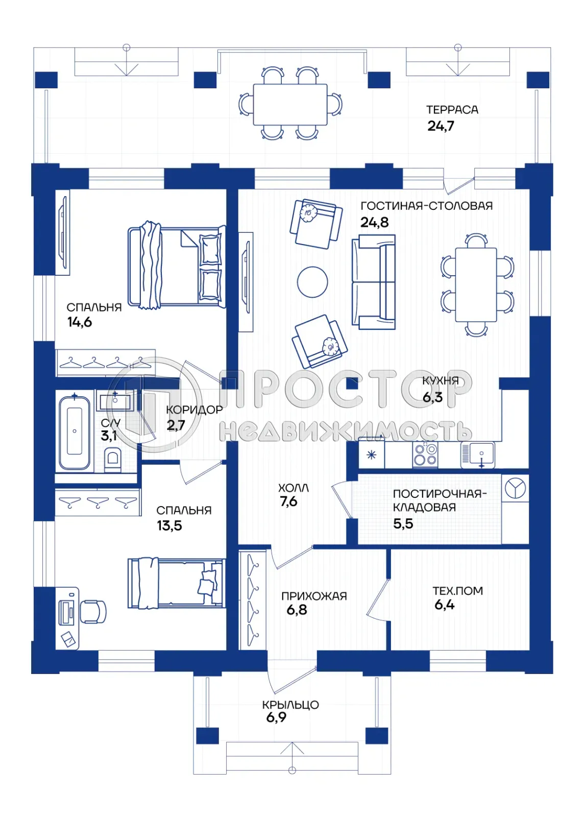 Дом, 122.9 м² - фото 4