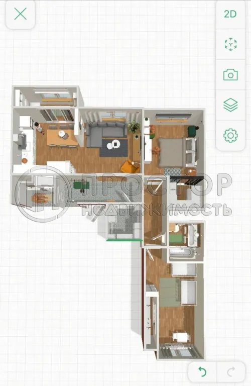 3-комнатная квартира, 73.4 м² - фото 20