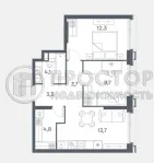 2-комнатная квартира, 51.5 м² - фото 15