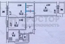 3-комнатная квартира, 58.4 м² - фото 93