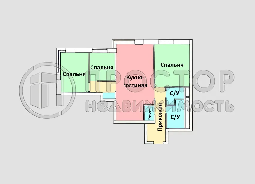 3-комнатная квартира, 90 м² - фото 25