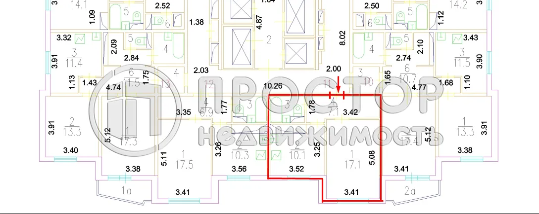 1-комнатная квартира, 37.8 м² - фото 8