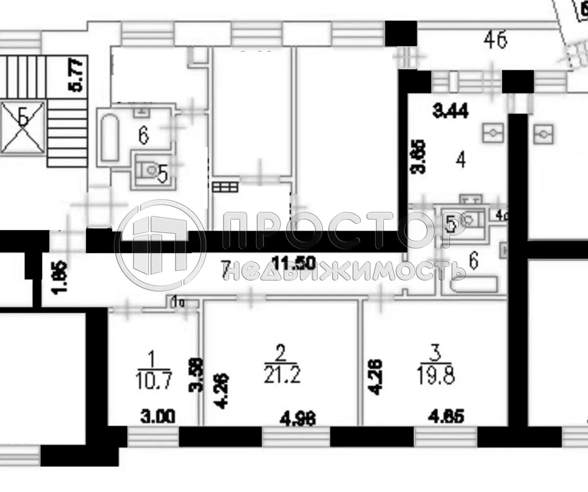 3-комнатная квартира, 89.5 м² - фото 24