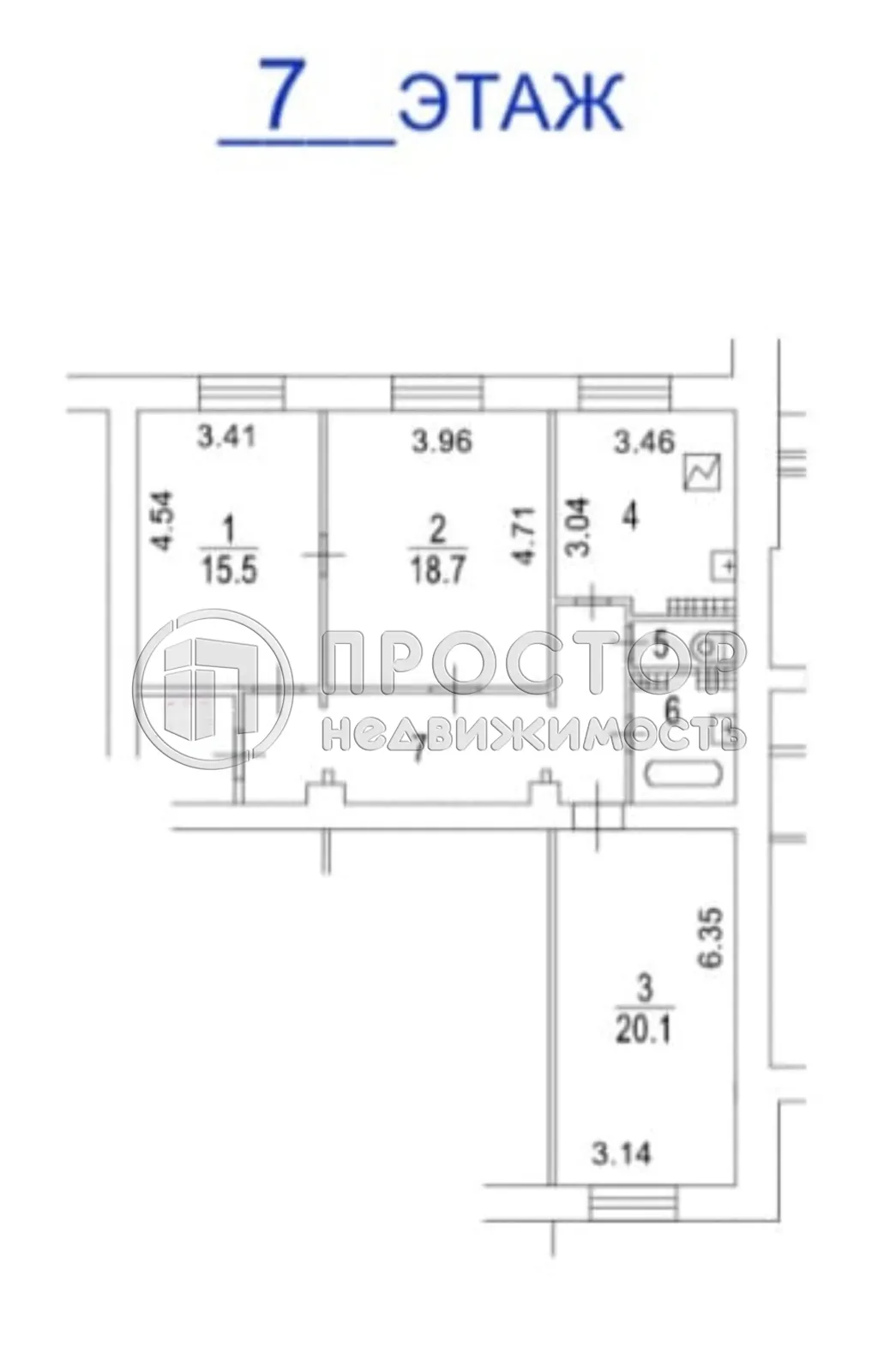 3-комнатная квартира, 83.4 м² - фото 29