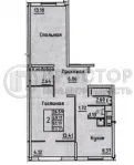 2-комнатная квартира, 49.3 м² - фото 27