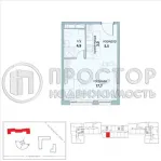 1-комнатная квартира, 31.1 м² - фото 19