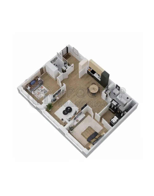 2-комнатная квартира, 83.22 м² - фото 2
