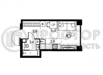 Студия, 21.3 м² - фото 19