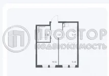 1-комнатная квартира, 32.8 м² - фото 6