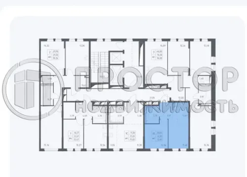1-комнатная квартира, 32.8 м² - фото 3