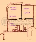 2-комнатная квартира, 54.1 м² - фото 32