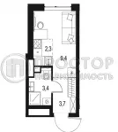 Студия, 18.8 м² - фото 31
