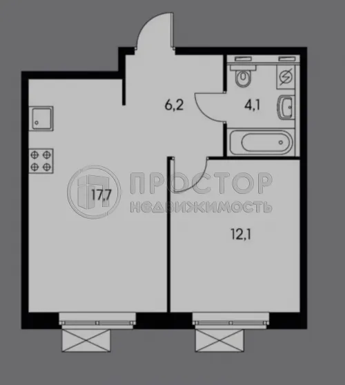 1-комнатная квартира, 40.3 м² - фото 15