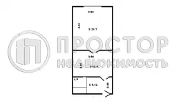 1-комнатная квартира, 44.5 м² - фото 27