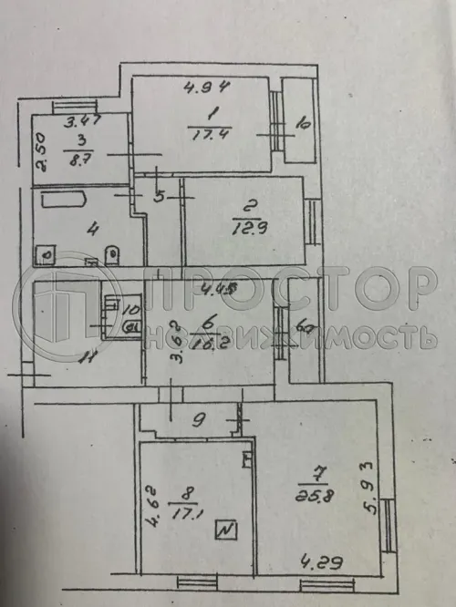 3-комнатная квартира, 132.7 м² - фото 33