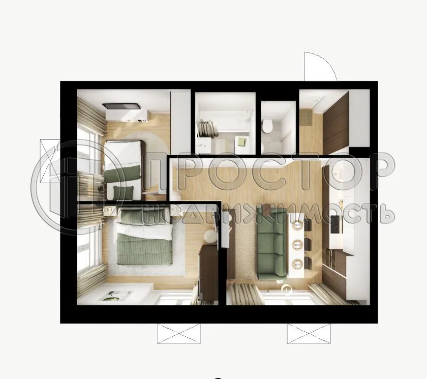 2-комнатная квартира, 48.7 м² - фото 10