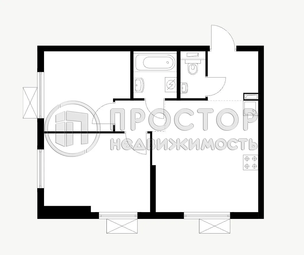 2-комнатная квартира, 48.7 м² - фото 11