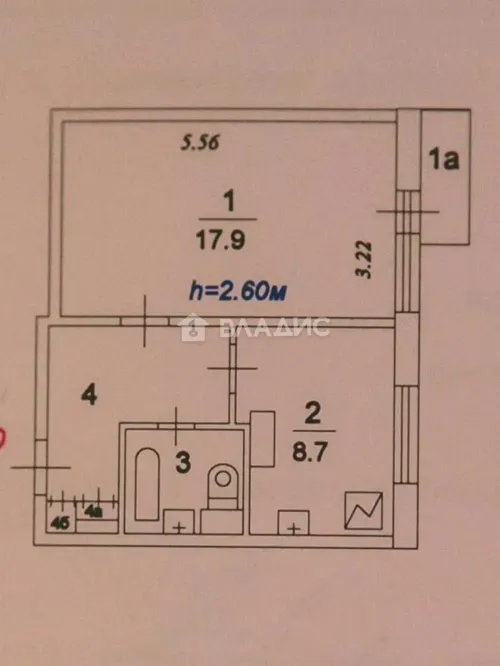 1-комнатная квартира, 36.9 м² - фото 19