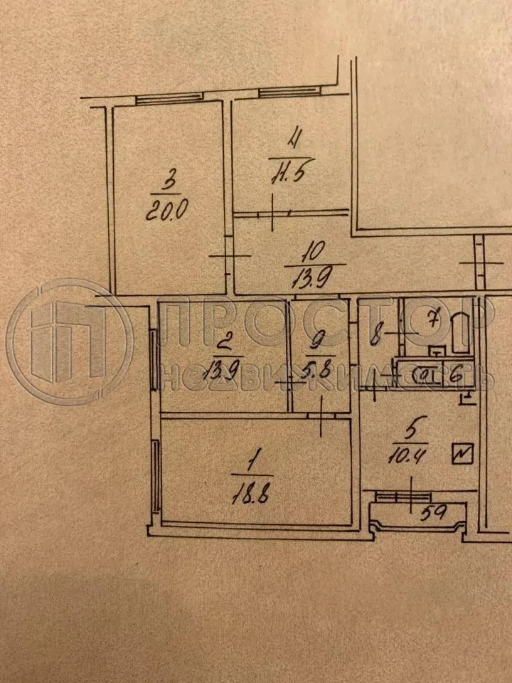 4-комнатная квартира, 103.3 м² - фото 26