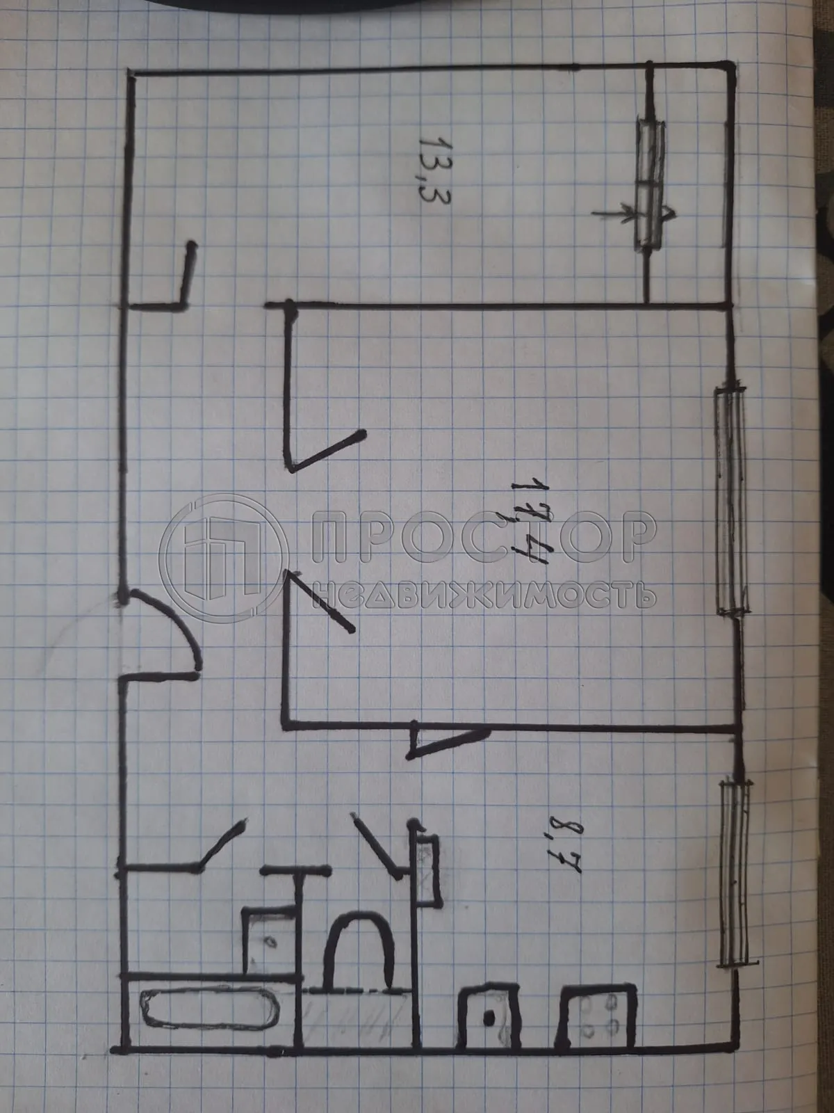 2-комнатная квартира, 53 м² - фото 19