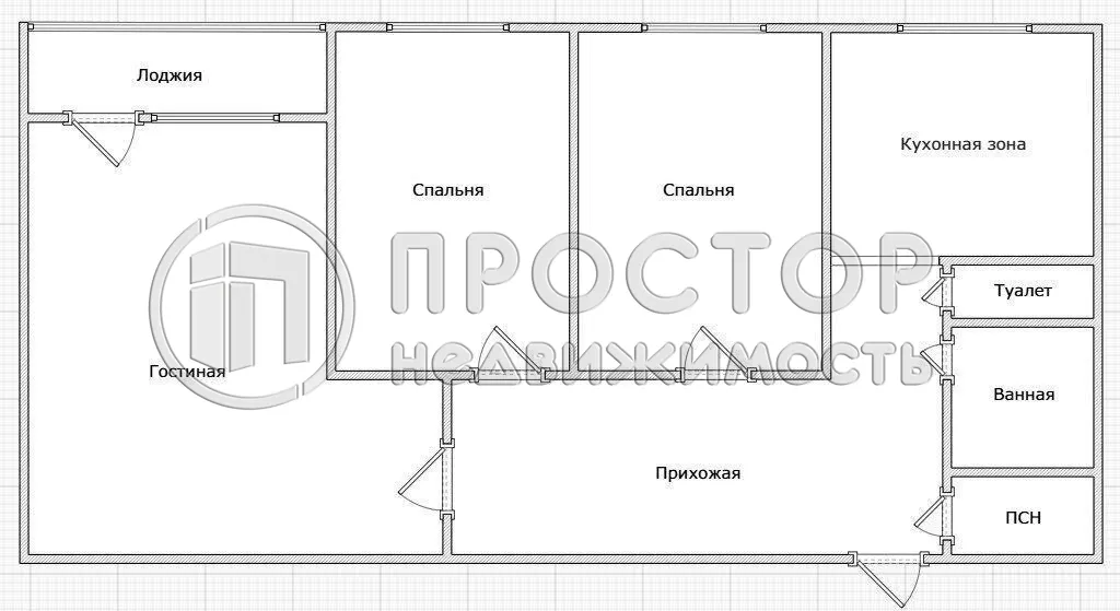 3-комнатная квартира, 57.9 м² - фото 20