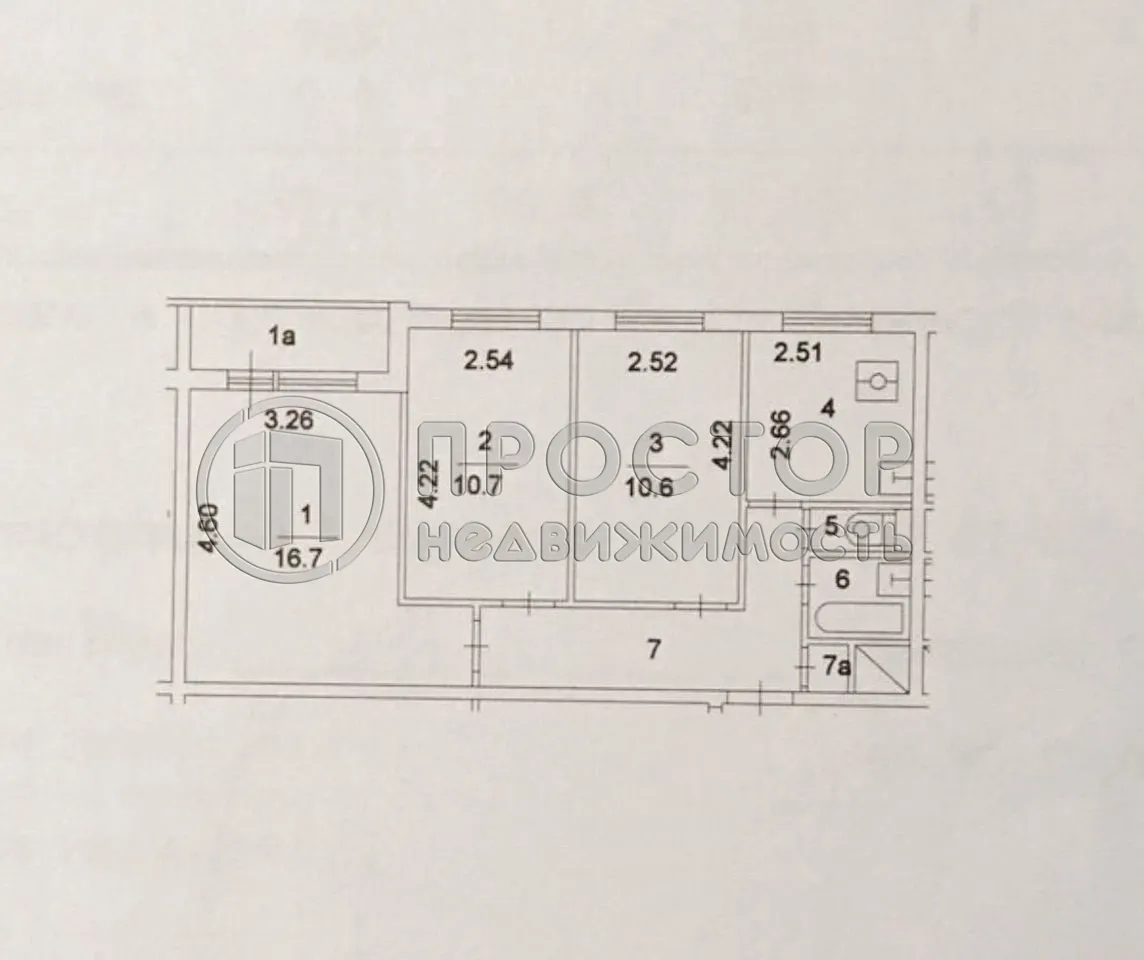 3-комнатная квартира, 57.9 м² - фото 21