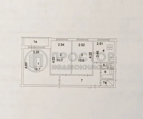 3-комнатная квартира, 57.9 м² - фото 21