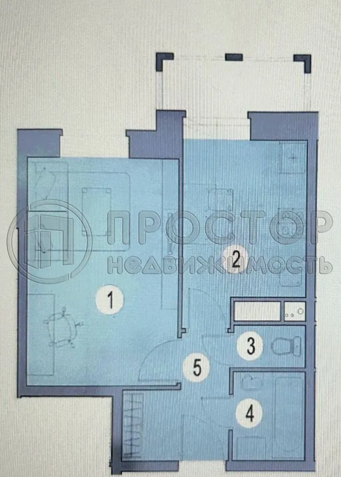 1-комнатная квартира, 33 м² - фото 9