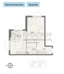 1-комнатная квартира, 37.5 м² - фото 7