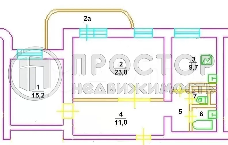 2-комнатная квартира, 68.5 м² - фото 22