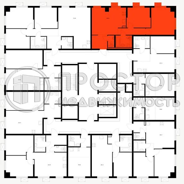 2-комнатная квартира, 58.8 м² - фото 14