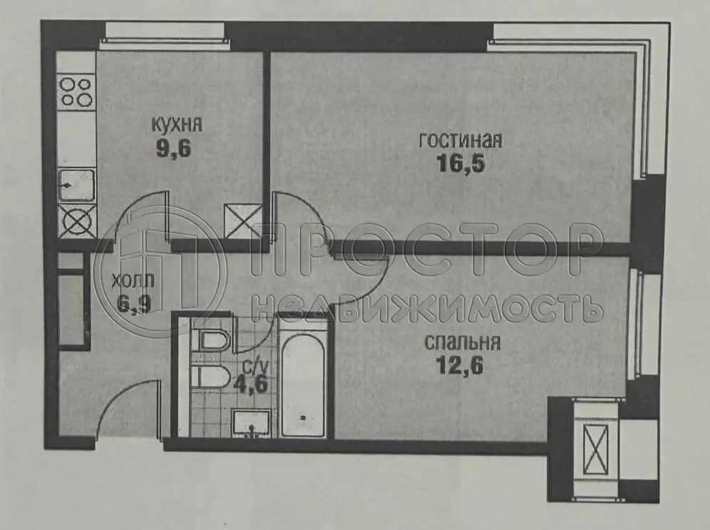 2-комнатная квартира, 50.2 м² - фото 32