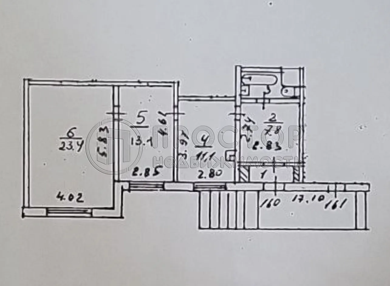 2-комнатная квартира, 60.5 м² - фото 19