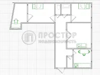 3-комнатная квартира, 63 м² - фото 35