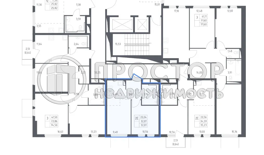 2-комнатная квартира, 32.81 м² - фото 14
